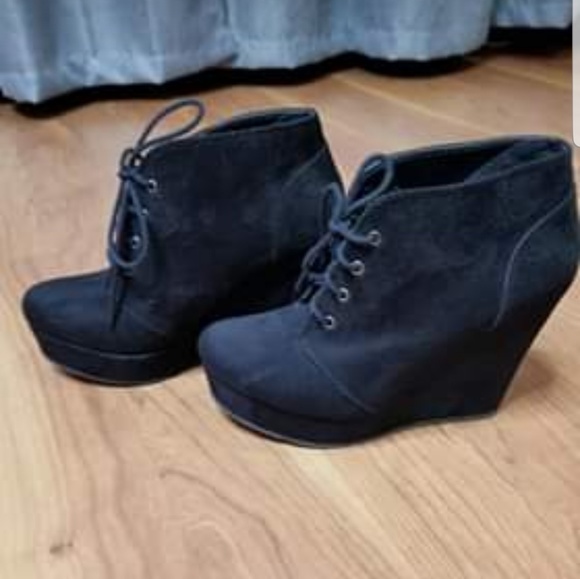 Black suede booties! - Picture 1 of 4